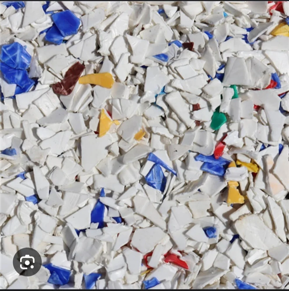 Recycled white PP bucket regrind scrap